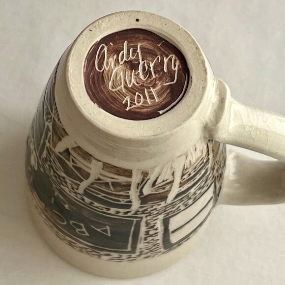 Vintage Studio Pottery Teachers Mug / Dated & Signed Art Pottery - Picture 5 of 10